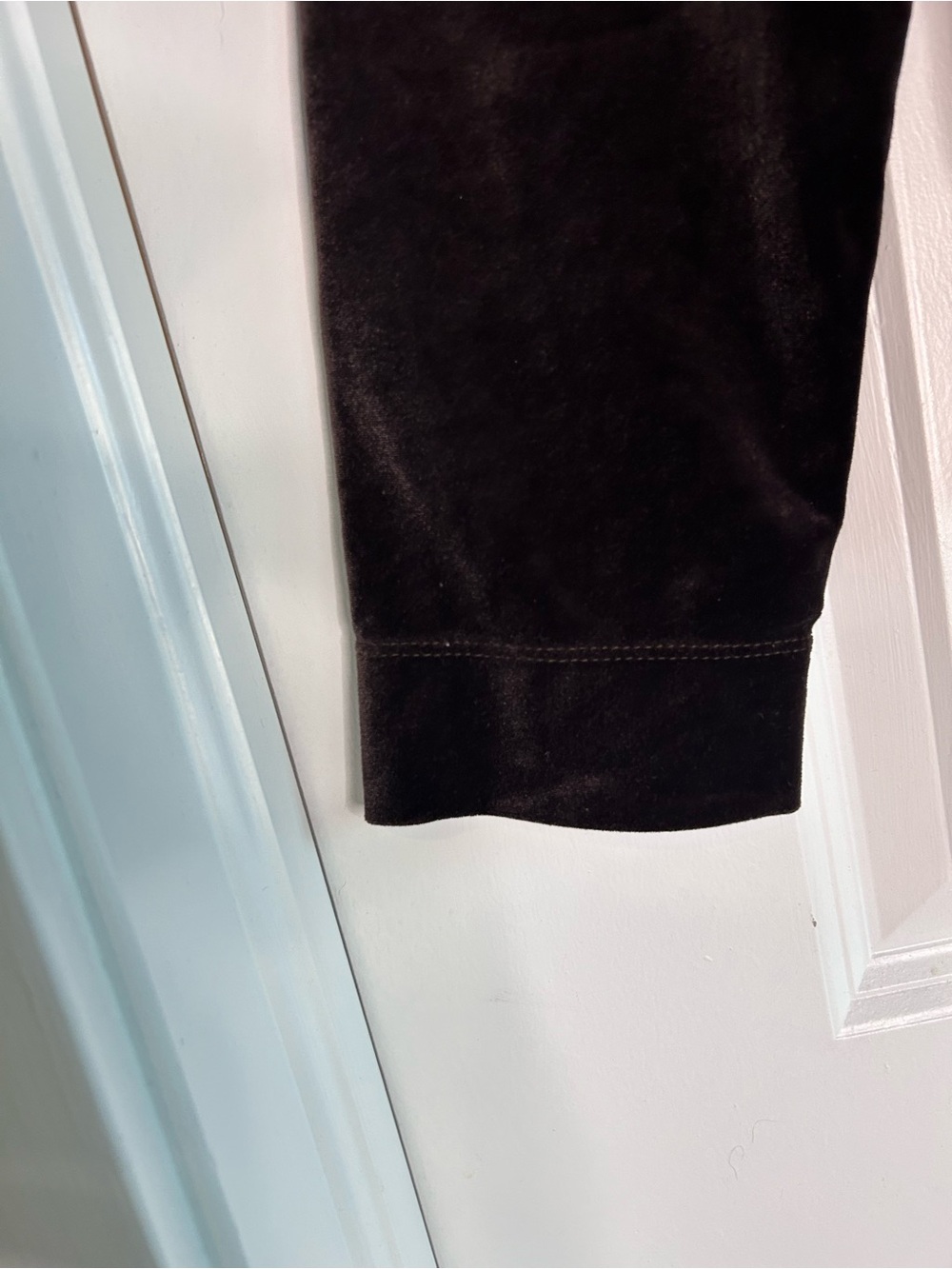 J. Jill Velvet Button-Front Long Sleeve Shirt - Dark Brown - Picture 6 of 6